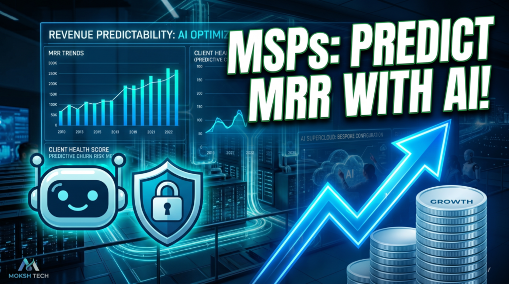 Comparison of a chaotic reactive workspace with revenue volatility versus a streamlined proactive workspace using AI for optimized MRR.